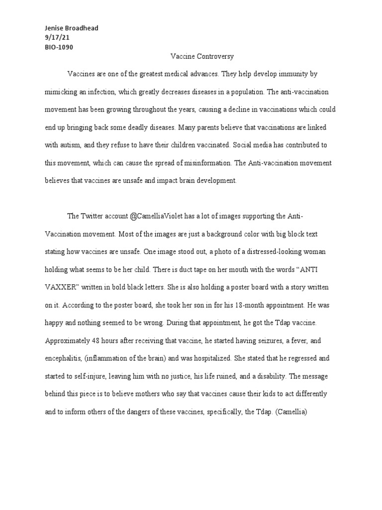 Vaccine Controversy Case Study Project PDF Autism Facebook(03)