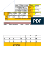 calendario 1° cuatrimestre 3° año 2020