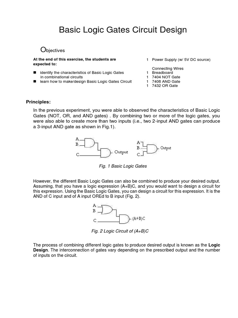 Exercises Logic Gates 2 | PDF | Logic Gate | Electronic Circuits
