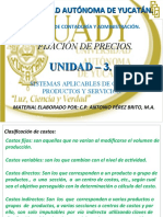 Unidad 3 Sistemas Aplicables de Costo de Productos y Servicios