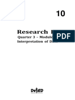 Research II: Quarter 3 - Module 2: Interpretation of Data