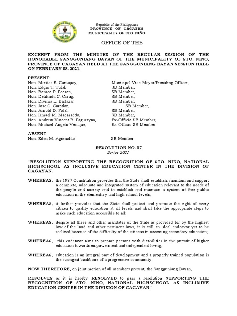 Resolution No. 07, Series 2021 | PDF | Justice | Crime & Violence