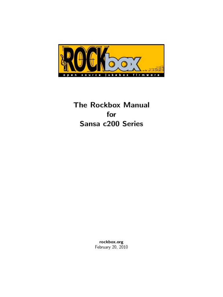 Rockbox Manual | PDF | Software | Computing