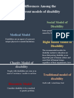 Differences Among The Different Models of Disability