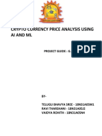 Crypto Currency Price Analysis Using Ai and ML: Project Guide: G.Ravi