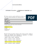 Atividade Do 2º Roteiro de Química - 3º Bimestre