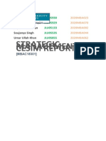 Strategic Management Cesim Report: Nupur Yadav Poonam Chanpuriya Rajshikhar Gohiya Soujanya Singh Umar Ullah Khan