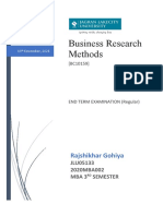 Business Research Methods: Rajshikhar Gohiya