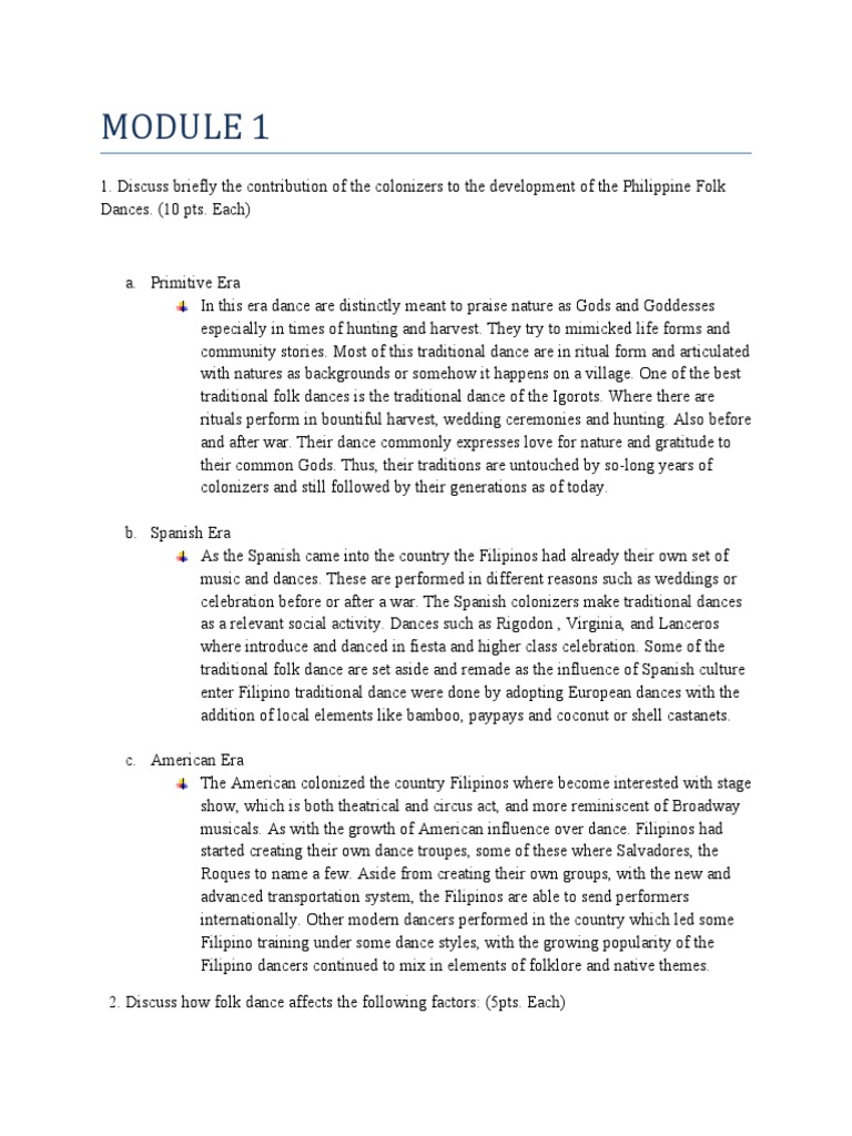 Module 1 Download Free Pdf Dances Folk Music