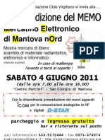 VI Edizione Del M.E.M.O. - Mercatino Elettronico Di MANTOVA NORD - SABATO 4 GIUGNO 2011