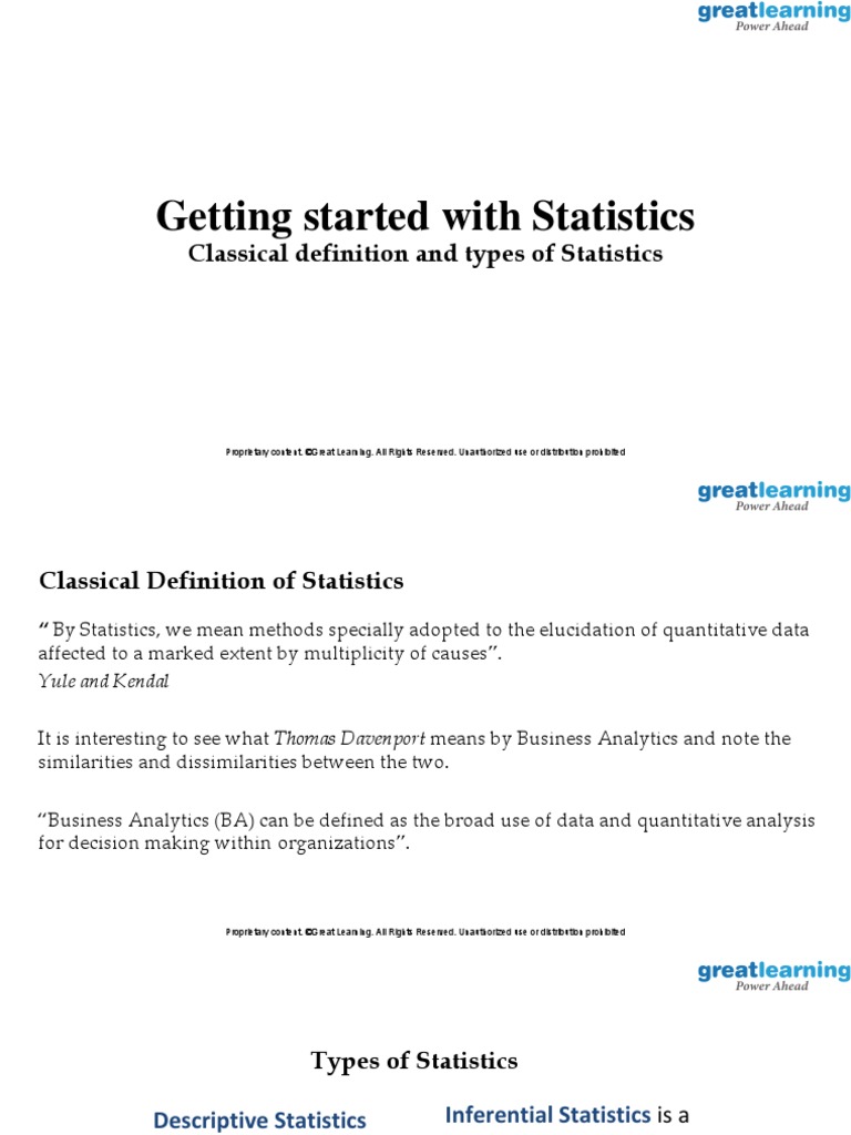 What Are Classical Statistics Techniques? – ELFOH