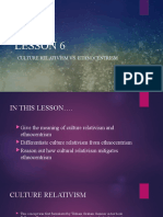 Lesson 6: Culture Relativism vs. Ethnocentrism