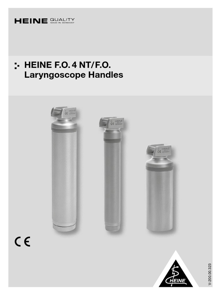 Heine F.O. 4 Nt/F.O. Laryngoscope Handles PDF
