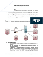 Unit 5 Managing Data Resources