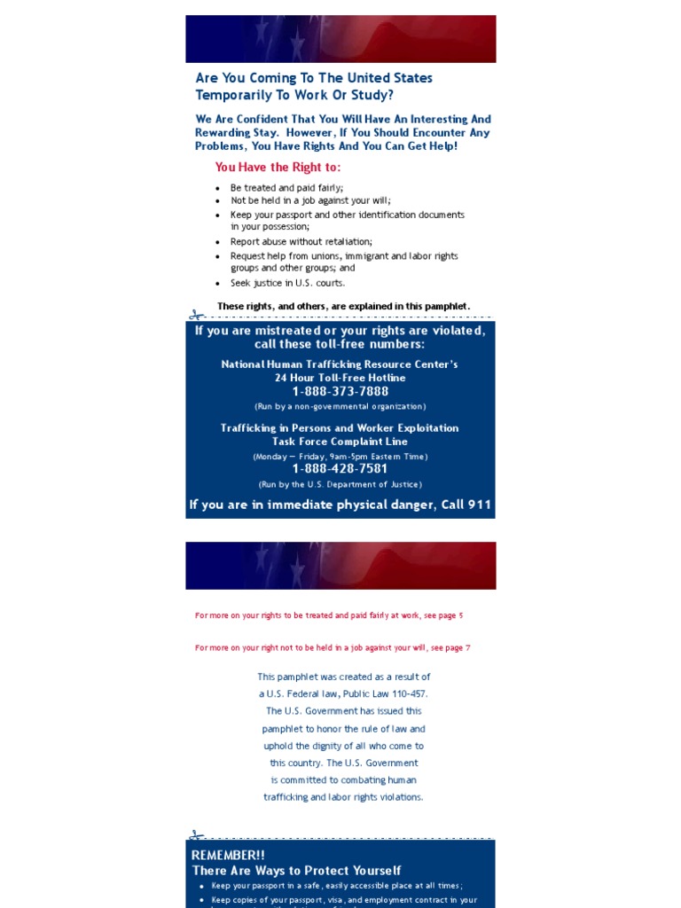 Wilberforce Pamphlet Travel Visa Employment