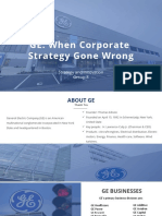 GE: When Corporate Strategy Gone Wrong: Strategy and Innovation Group 8