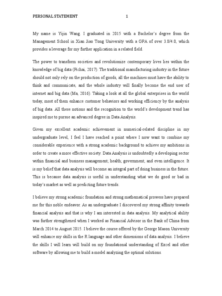 George Mason Data Analysis Aspirations | PDF | Analytics | Data Analysis