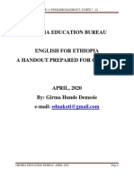 English G-11 Handout, 2012