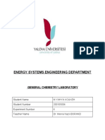 Energy Systems Engineering Department: General Chemistry Laboratory