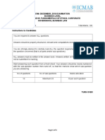 Cma December, 2019 Examination Business Level Subject: Ge 05. Fundamentals of Ethics, Corporate Governance, Business Law