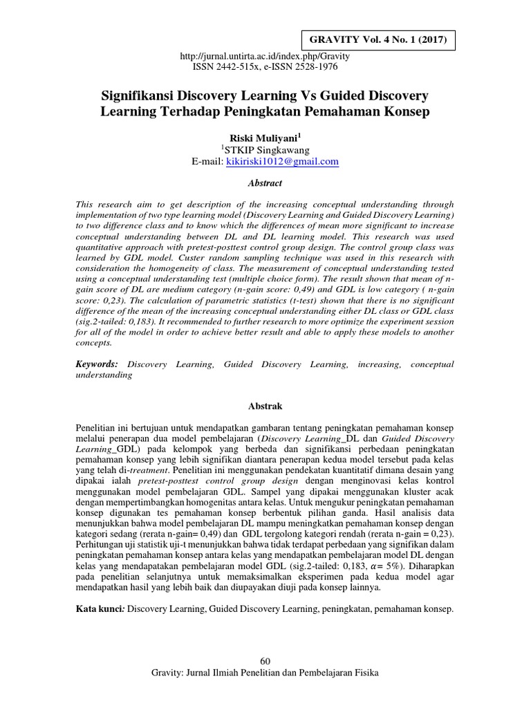 Discovery vs Guided Learning Impact on Concepts | PDF | International ...