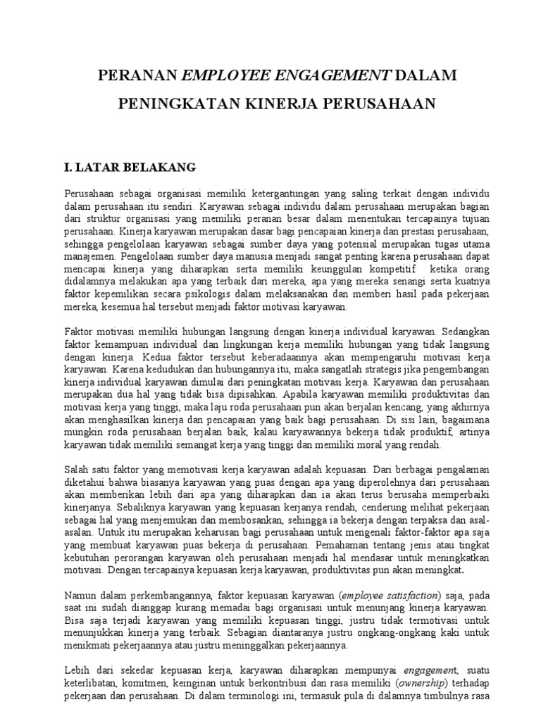 Pentingnya Employee Engagement | PDF
