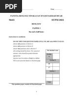 STPM Biology Sem 2 Muar 2021 Question