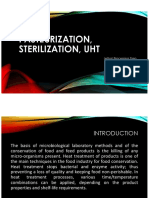 Pasteurization, Sterilization, UHT