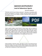 Office Management Lab (Practical) 4 Increasing Trend of Adventure Sports