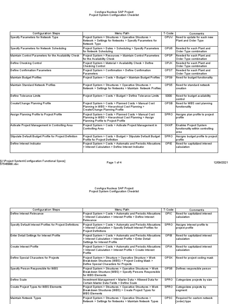 Configuration Checklist PDF Computing Software