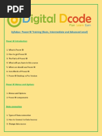 Syllabus-Power BI Training (Basic, Intermediate and Advanced Level)