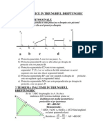 Relatii Metrice in Triunghiul Dreptunghic