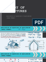 Theory of Structures: Application of Equations of Equilibrium (Gable Frames)