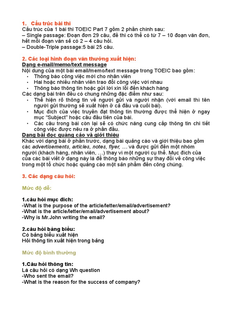 Part 7 Toeic | PDF