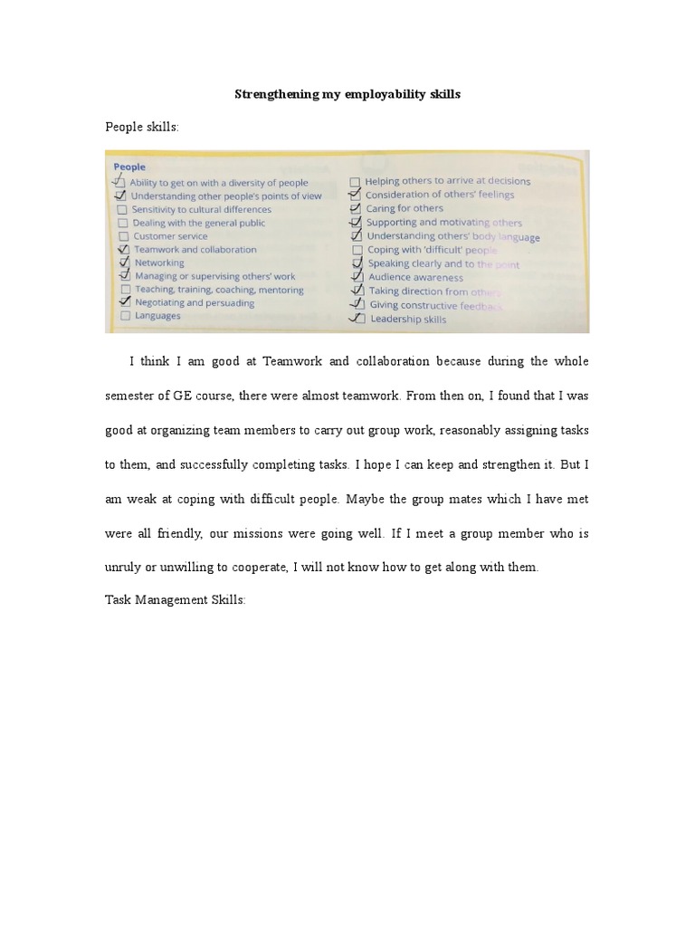 Enhancing Employability Skills Guide | PDF | Self-Improvement