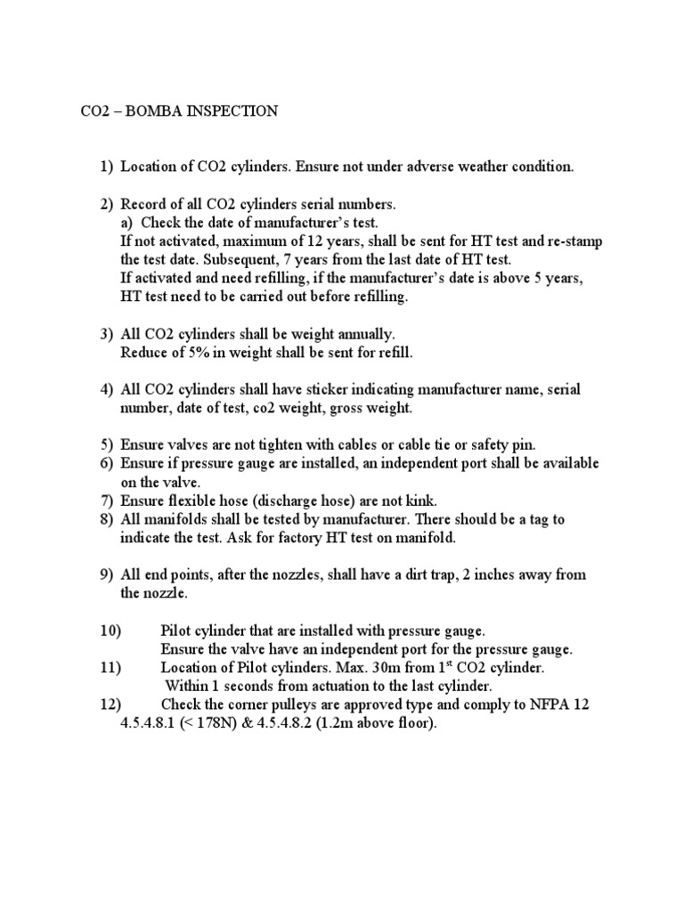 CO2 Cylinder Inspection Guidelines | PDF