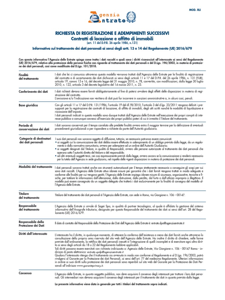 RLI Modello Editabile PDF