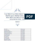 Vai trò của công nhân trí thức trong công cuộc công nghiệp hóa