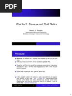 Chapter 3 - Pressure and Fluid Statics