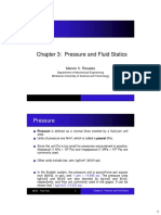 Chapter 3 - Pressure and Fluid Statics