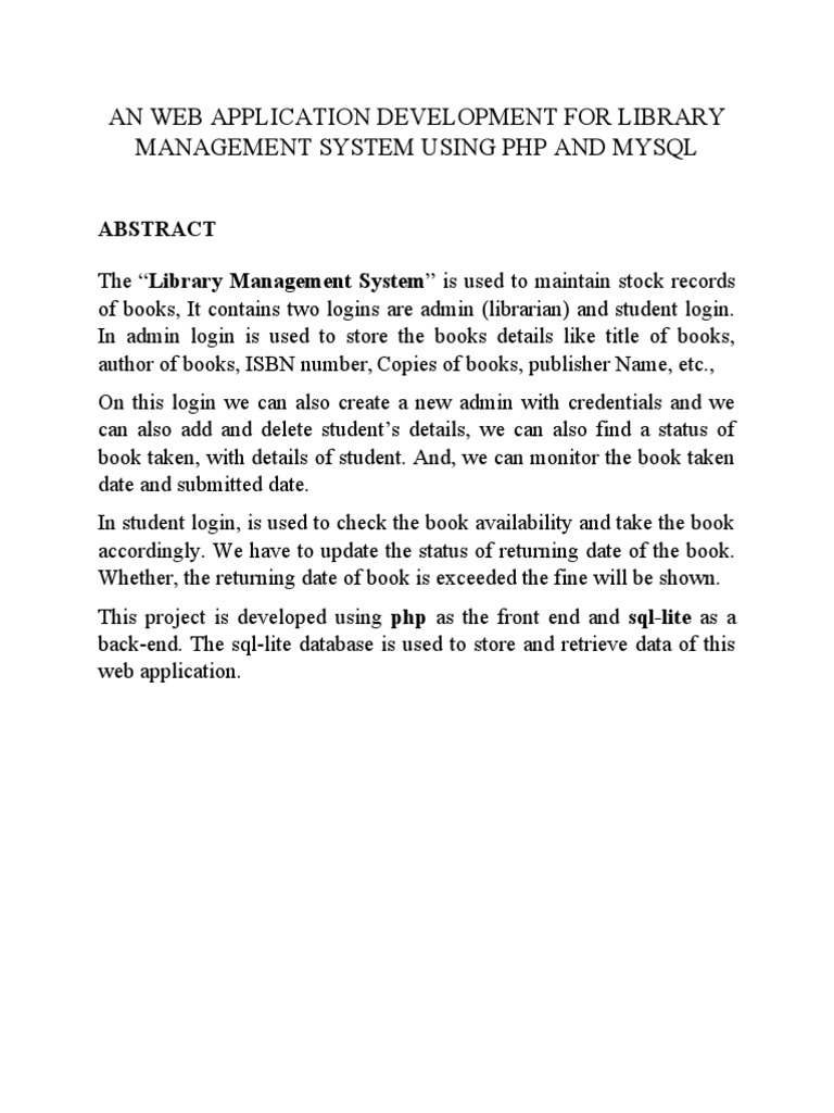 Library Management System | PDF | Login | User (Computing)