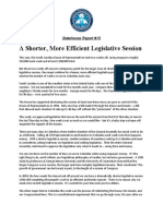 A Shorter, More Efficient Legislative Session: Statehouse Report #15