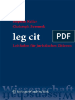 Stephan Keiler, Christoph Bezemek - Leg Cit_ Leitfaden Für Juristisches Zitieren -Springer (2009)