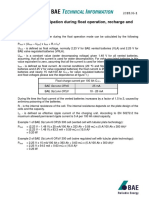 Echnical Nformation: Battery Heat Dissipation During Float Operation, Recharge and Discharge