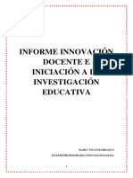 Informe Innovación Docente e Iniciación A La Investigación Educativa