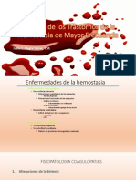 Revisión de los Trastornos de la Hemostasia de mayor frecuencia