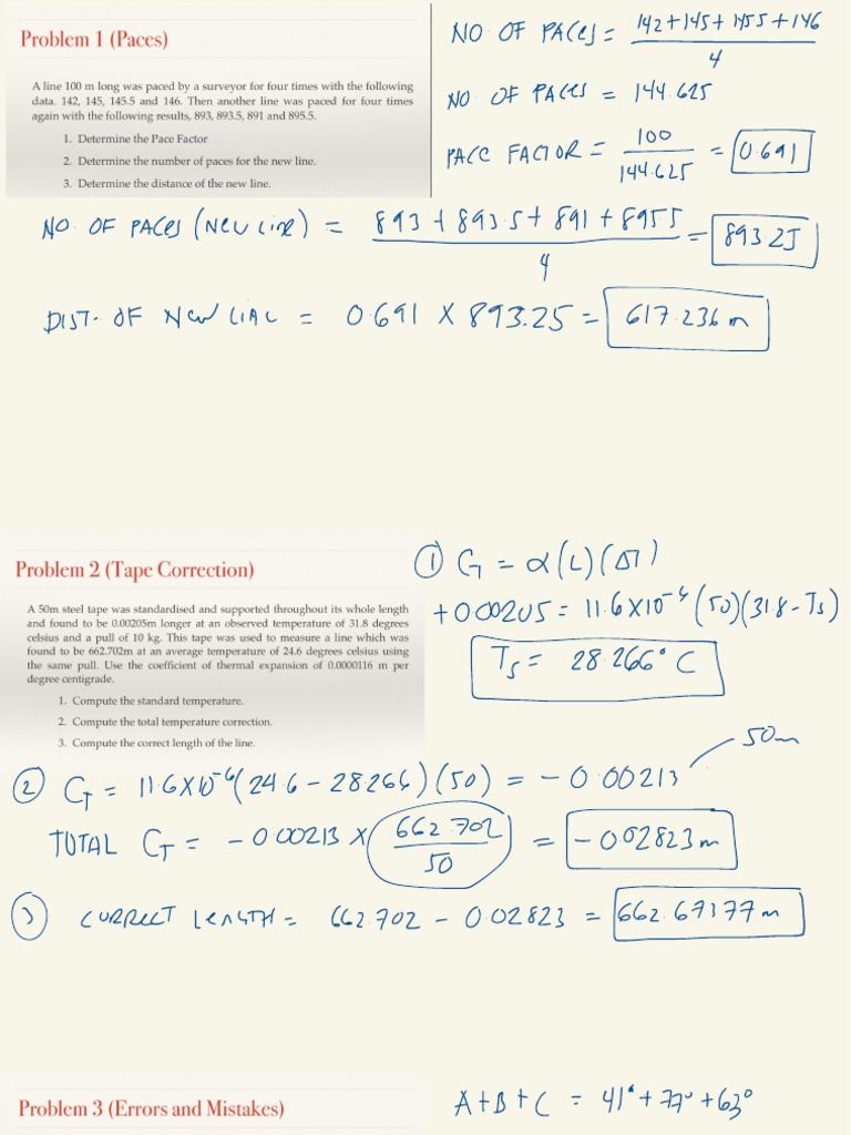 Surveying Problems and Solutions Guide | PDF