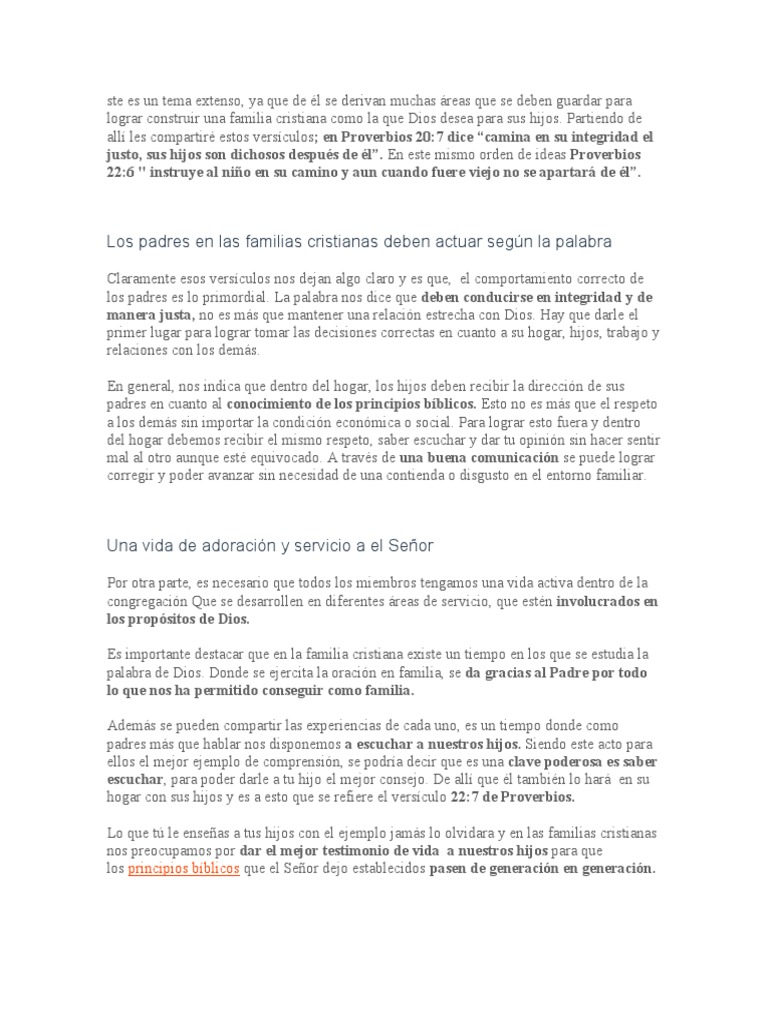 La Familia Cristiana en el Corazón de Dios | PDF | Dios | Oración