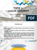 Topik 7 Dialek Geografi