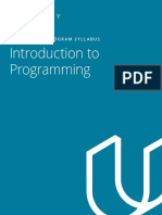 Introduction To Programming: Nanodegree Program Syllabus